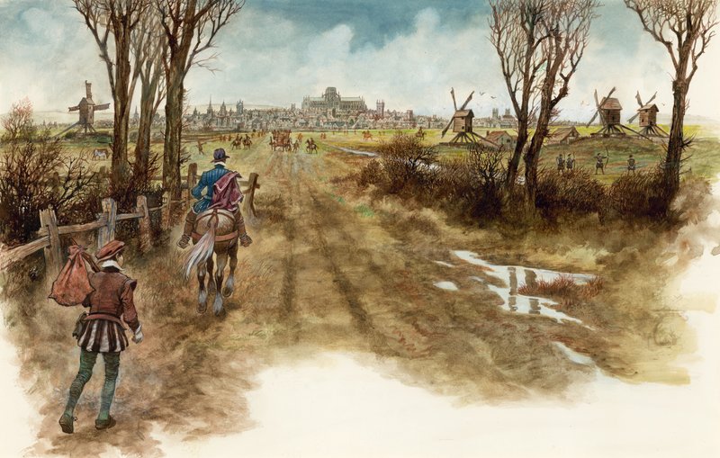 Dick Whittington llegando a Londres de Peter Jackson