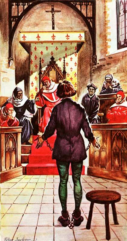 Juana de Arco siendo juzgada por un tribunal eclesiástico de Peter Jackson