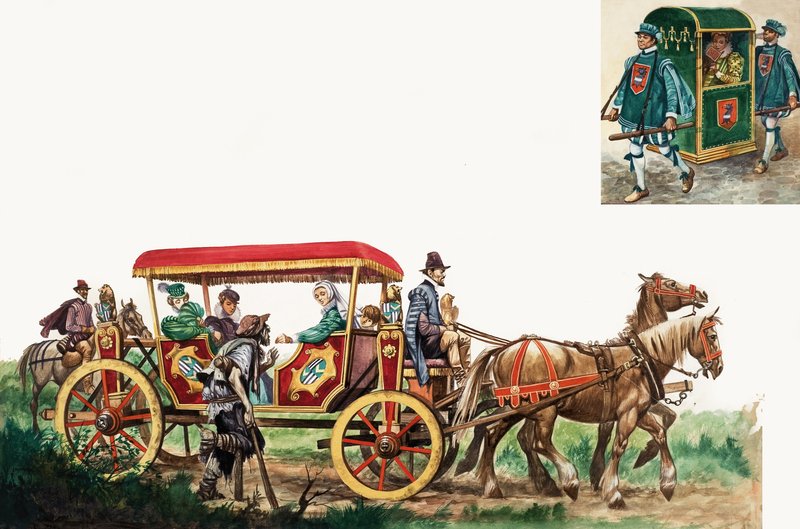 Transporte público: caballo, carruaje y silla de manos de Peter Jackson
