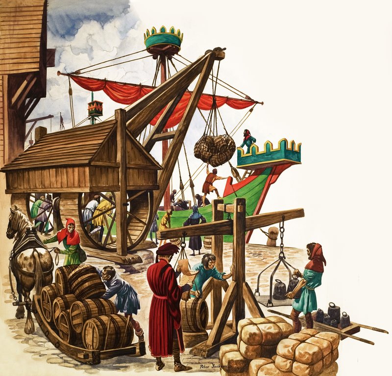 La maravillosa historia de Gran Bretaña: Primeros barcos y puertos marítimos de Peter Jackson