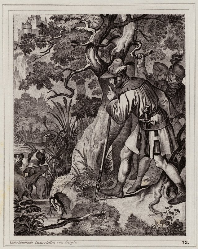 Descubrimiento de las fuentes termales de Baden, Austria de Peter Johann Nepomuk Geiger