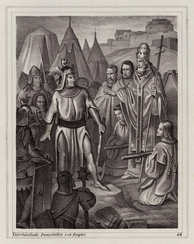 Fundación de Venecia, siglo V (grabado) de Peter Johann Nepomuk Geiger