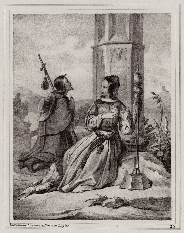 Leyenda de la Hilandera en la Cruz, Viena de Peter Johann Nepomuk Geiger
