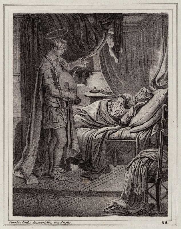 La visión de Valeria de San Florián (grabado) de Peter Johann Nepomuk Geiger