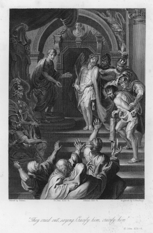 Ecce Homo, San Juan XIX, 6 (grabado) de Peter Paul (after) Rubens