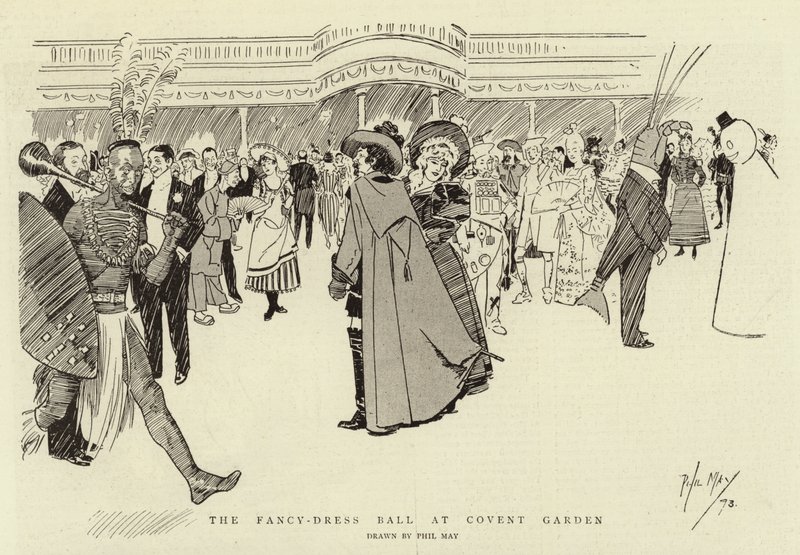 El baile de disfraces en Covent Garden de Phil May