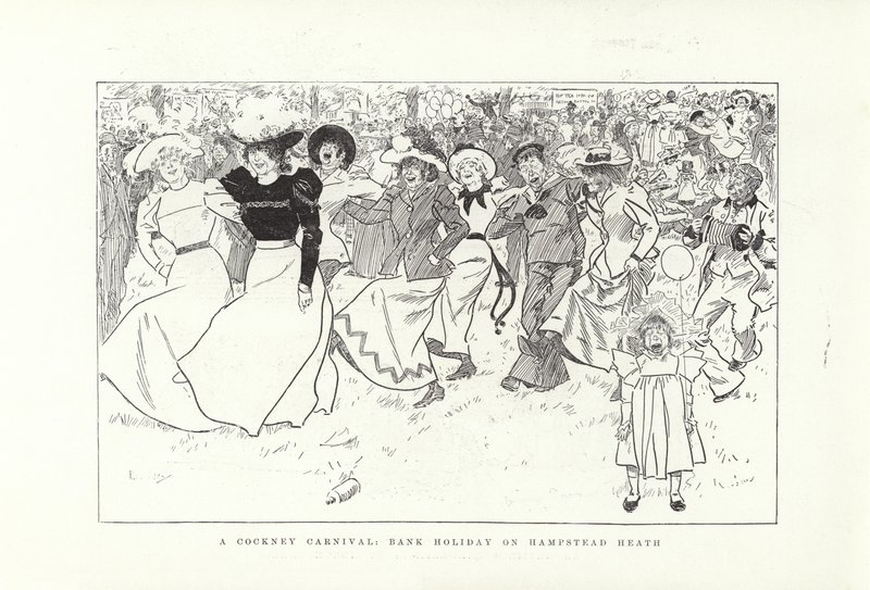 Un Carnaval Cockney, día festivo en Hampstead Heath de Phil May
