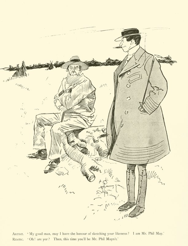 Caricatura de Phil May, de la década de 1890 de Phil May