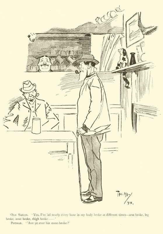 Caricatura de Phil May, de la década de 1890 de Phil May