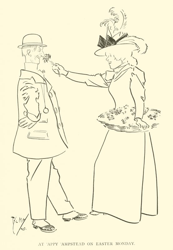 Caricatura de Phil May, de la década de 1890 de Phil May