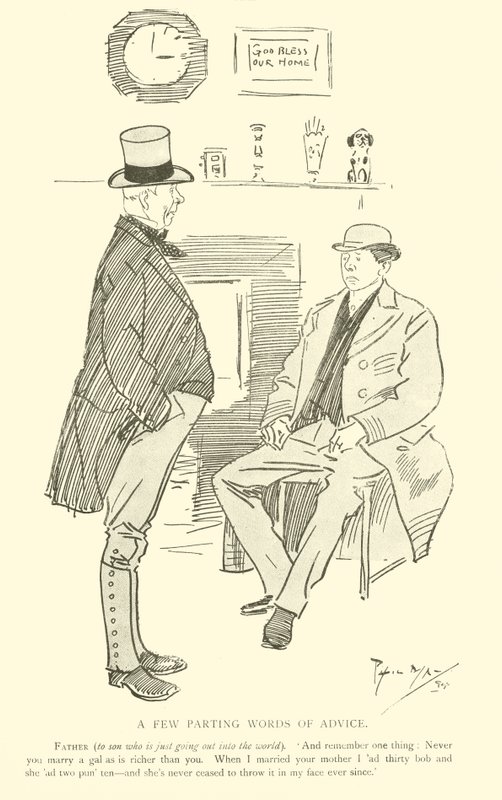 Caricatura de Phil May, de la década de 1890 de Phil May