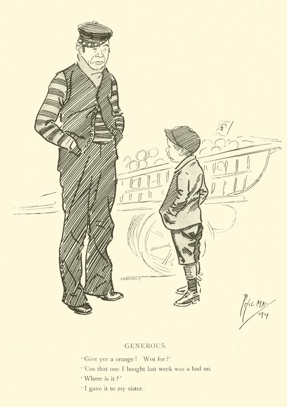 Caricatura de Phil May, de la década de 1890 de Phil May