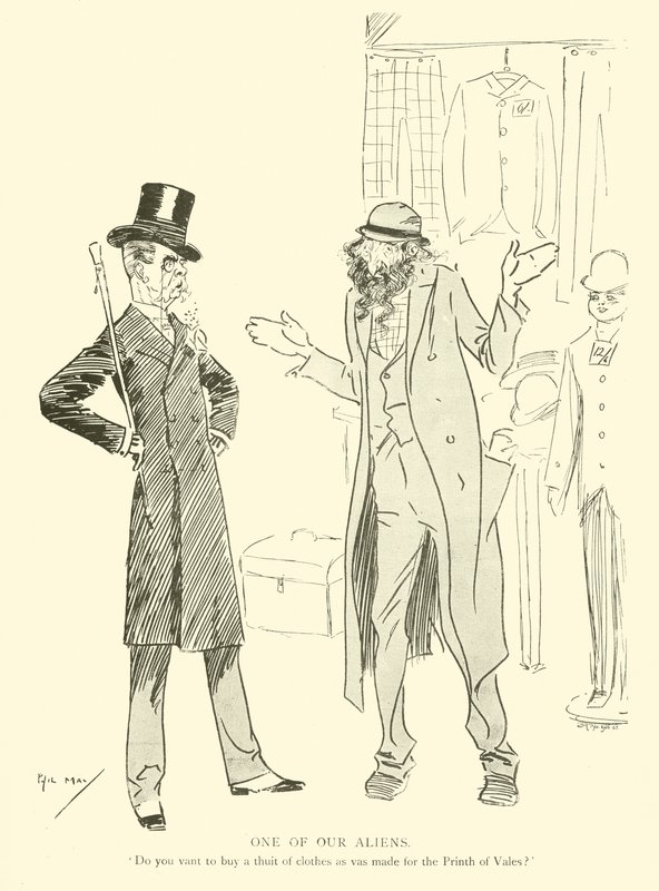 Caricatura de Phil May, de la década de 1890 de Phil May
