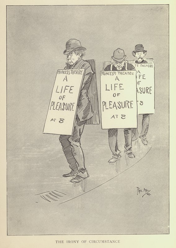 Caricatura de Phil May, de la década de 1890 de Phil May