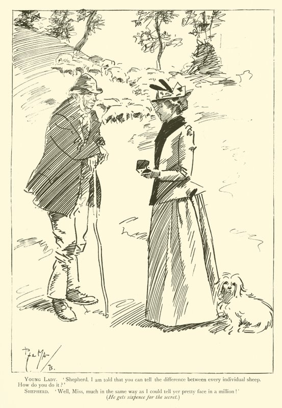 Caricatura de Phil May, de la década de 1890 de Phil May
