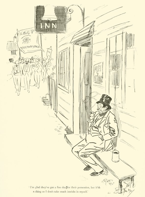 Caricatura de Phil May, de la década de 1890 de Phil May