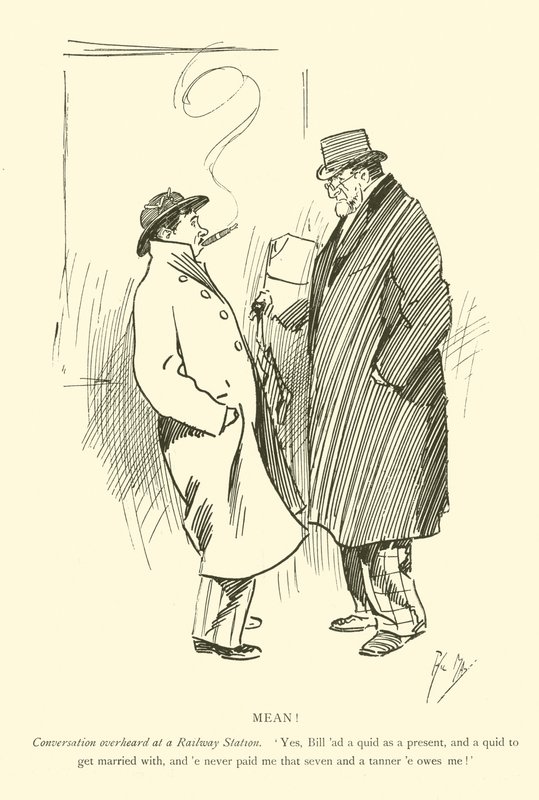 Caricatura de Phil May, de la década de 1890 de Phil May