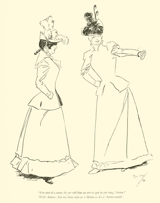 Caricatura de Phil May, de la década de 1890 de Phil May