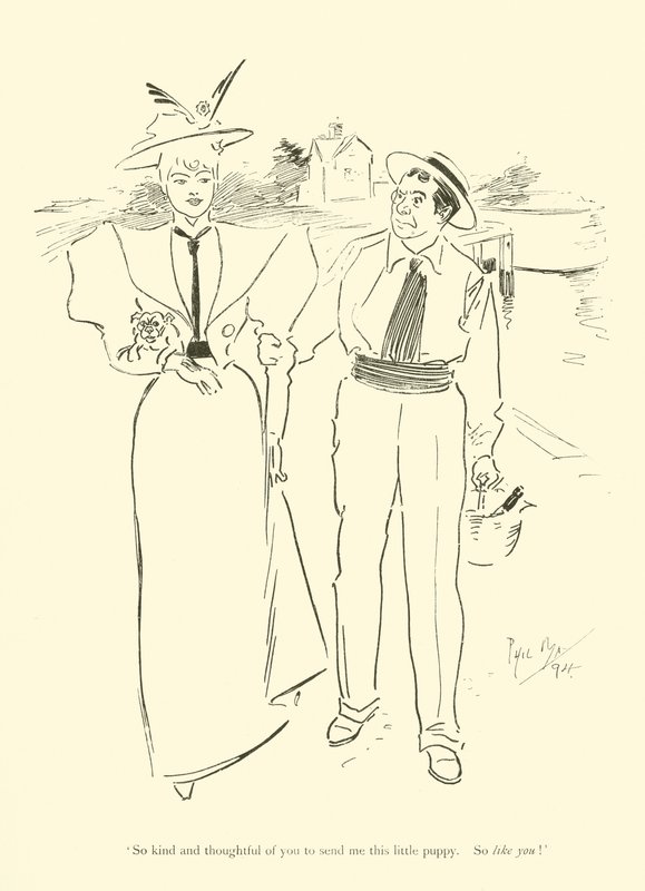 Caricatura de Phil May, de la década de 1890 de Phil May