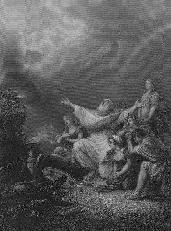 El sacrificio de Noé de Philippe Jacques de Loutherbourg