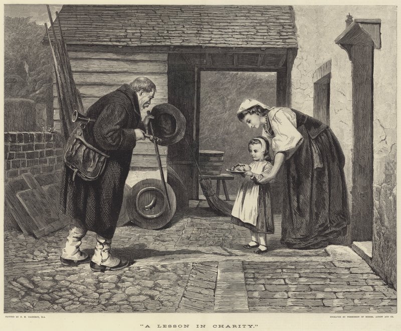 Una lección de caridad de Philip Hermogenes Calderon