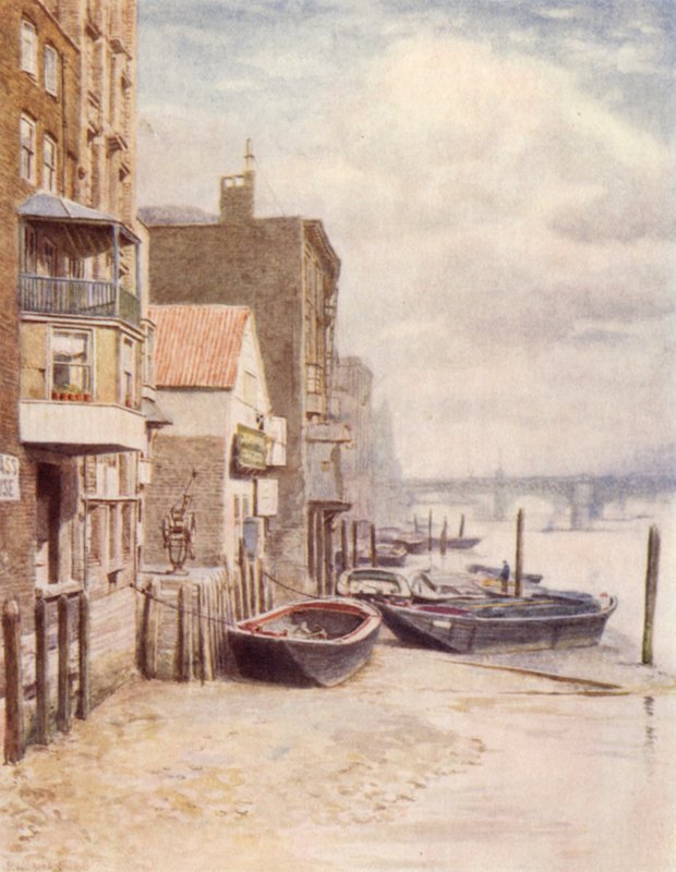 Edificios antiguos desde St Pauls Pier, 1894 de Philip Norman