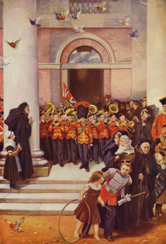 Hijos de los valientes (litografía en color) de Philip Richard (after) Morris