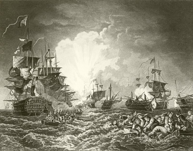 La Batalla del Nilo de Philippe Jacques de Loutherbourg