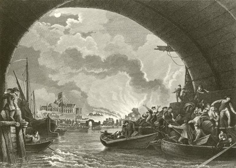 El Gran Incendio de Londres de Philippe Jacques de Loutherbourg