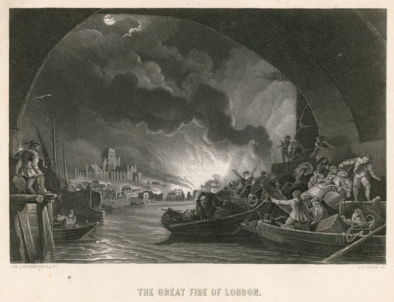 El Gran Incendio de Londres de Philippe Jacques de Loutherbourg