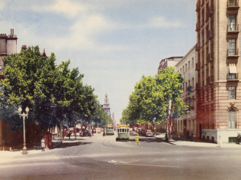 Collins Street, Melbourne (foto en color) de Photographer Australian