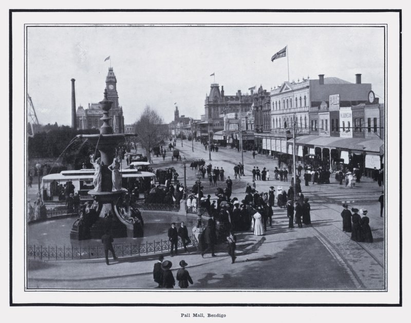 Pall Mall, Bendigo (foto en b/n) de Photographer Australian