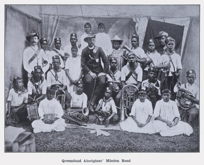 Banda de la Misión de Aborígenes de Queensland de Photographer Australian
