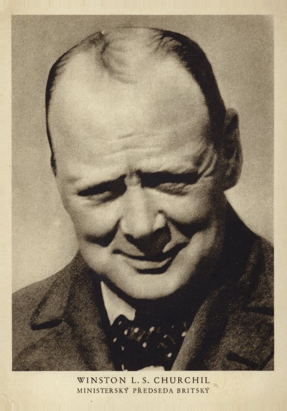 Winston Churchill (foto en blanco y negro) de Photographer Czech