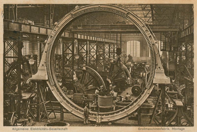 Allgemeine Elektricitats-Gesellschaft. Tarjeta postal enviada el 20 de abril de 1913. de Photographer German