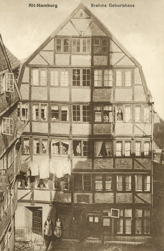 Lugar de nacimiento de Johannes Brahms, Hamburgo, Alemania de Photographer German