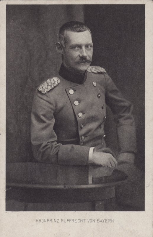 Príncipe heredero Rupprecht de Baviera, comandante militar alemán de la Primera Guerra Mundial (foto en b/n) de Photographer German