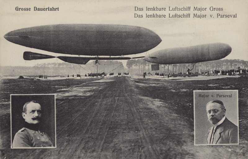 Dirigibles de Hans Georg Friedrich Gross y August von Parseval de Photographer German