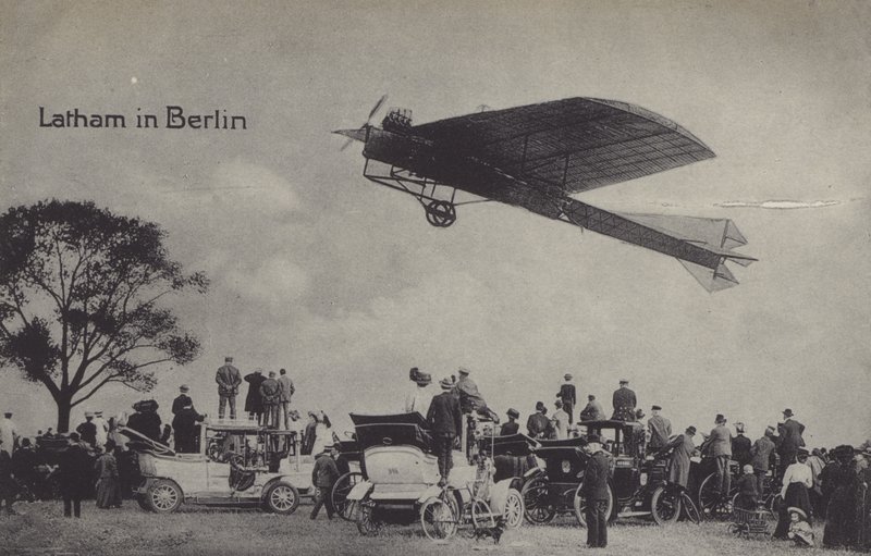El aviador francés Hubert Latham en Berlín de Photographer German