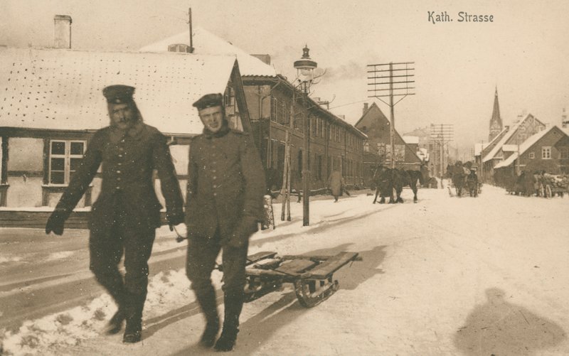 Ocupación alemana de Jelgava en Letonia durante la Primera Guerra Mundial de Photographer German