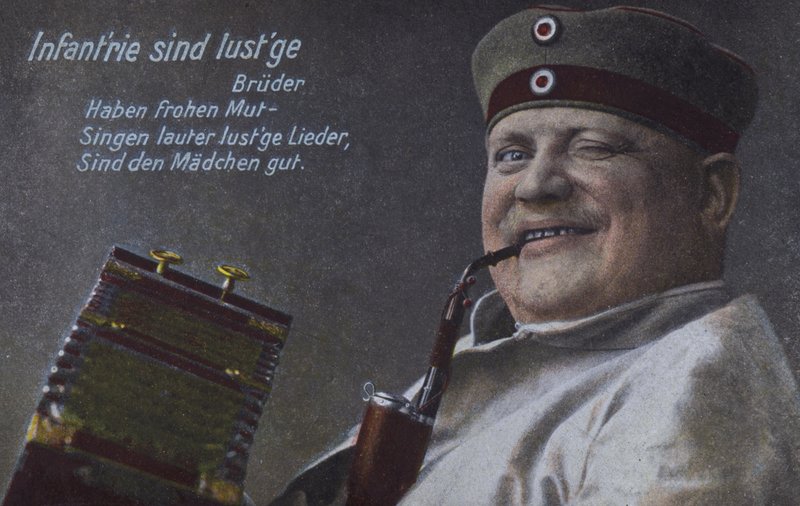 Soldado alemán fumando su pipa de Photographer German