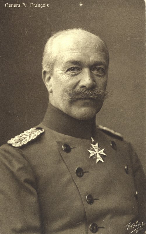 Hermann von Francois, general de infantería alemán de la Primera Guerra Mundial (foto b/n) de Photographer German