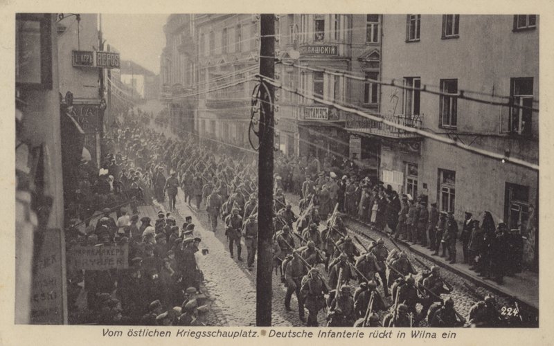 Ocupación de Vilna, Lituania, por tropas alemanas durante la Primera Guerra Mundial de Photographer German
