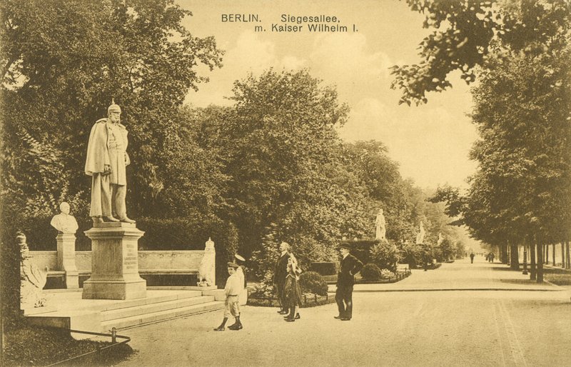 Siegesallee y estatua del Kaiser Wilhelm I, Berlín de Photographer German