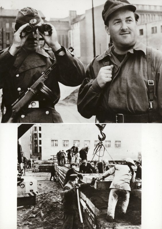 Desde el 13 de agosto de 1961, la frontera estatal de la República Democrática Alemana con Berlín Occidental ha sido protegida de manera confiable por el Ejército Popular Nacional... de Photographer German