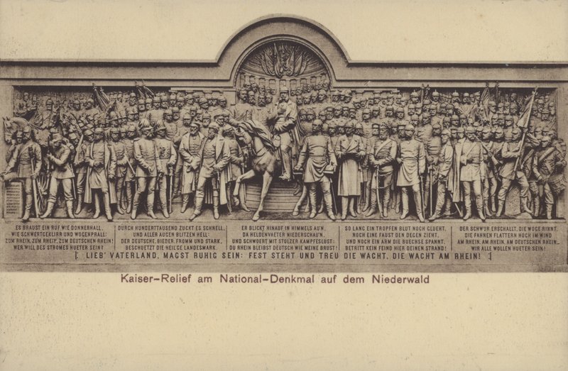 El Kaiser, relieve en el Nationaldenkmal, monumento que conmemora la unificación de Alemania, Rudesheim am Rhein, Hesse de Photographer German