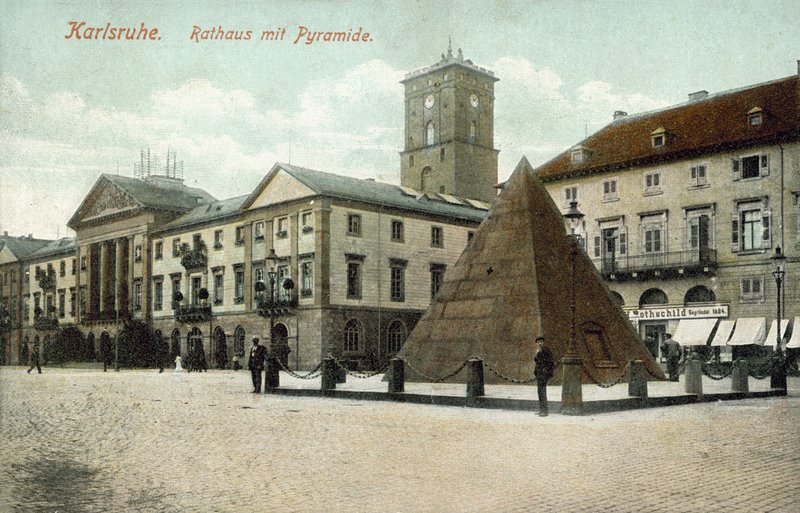 Ayuntamiento y Pirámide, Karlsruhe, Alemania de Photographer German
