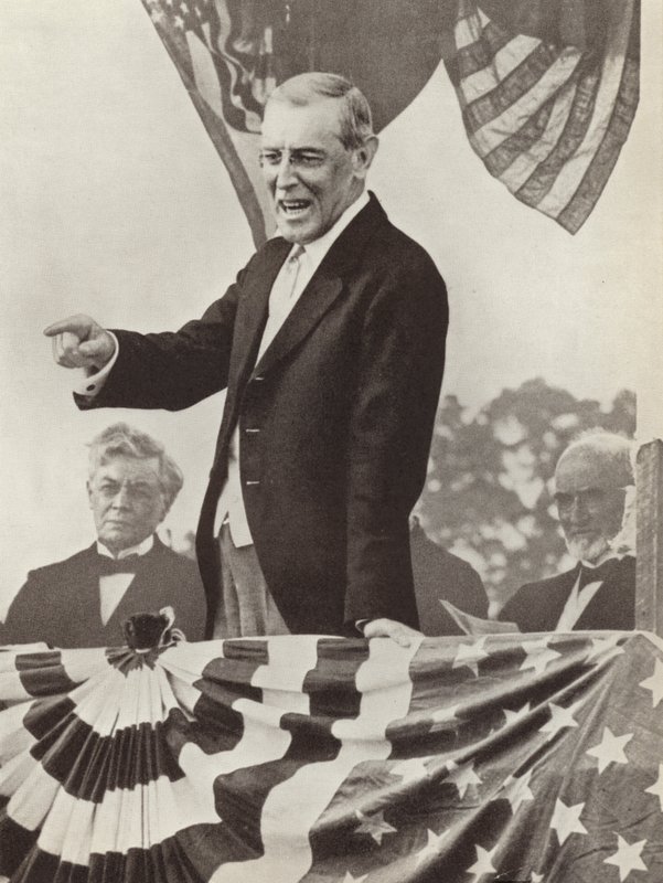 Presidente de EE.UU. Woodrow Wilson, la fuerza impulsora detrás del establecimiento de la Liga de las Naciones, quien sin embargo no logró persuadir a su país para unirse a la organización de Photographer German