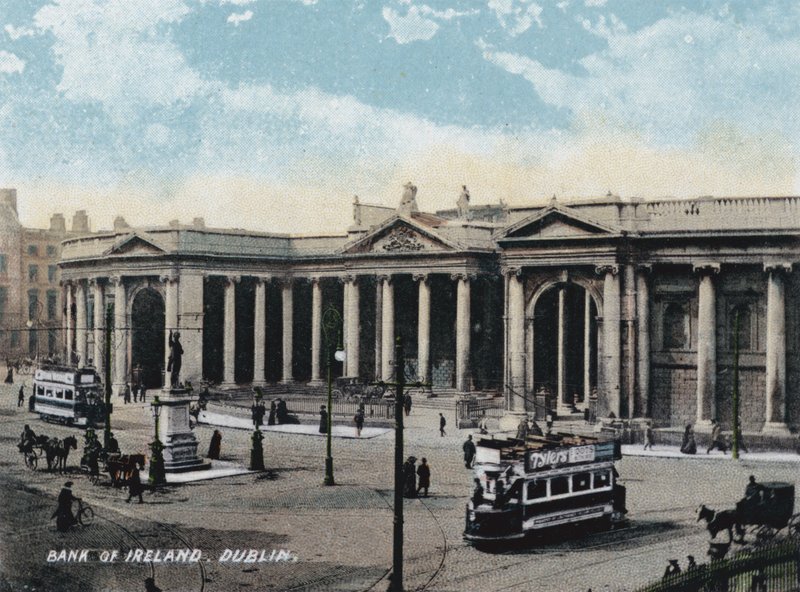 Banco de Irlanda, Dublín (foto en color) de Photographer Irish