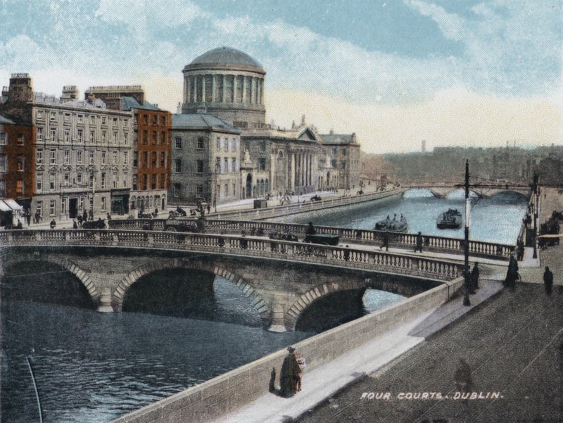 Cuatro Tribunales, Dublín (foto en color) de Photographer Irish